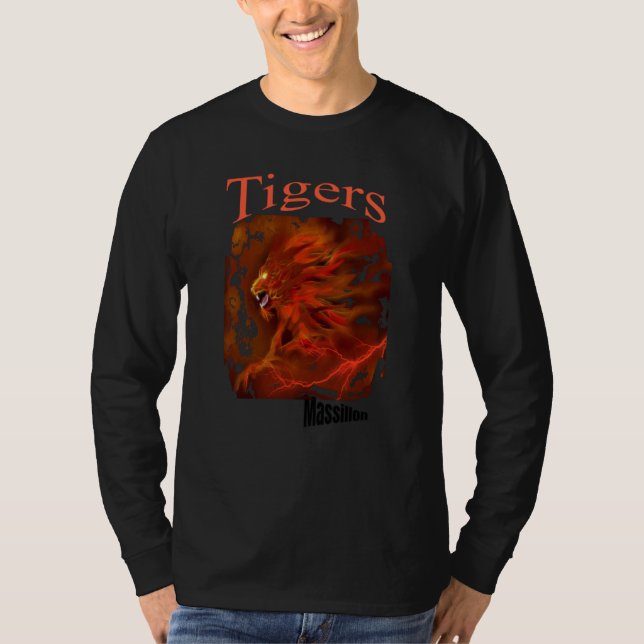 Tigers Face Sports Football Baseball Basketball Gr T Shirt (Framsida)