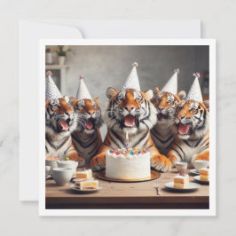 Tigers firande, tiger bild födelsedag inbjudningar