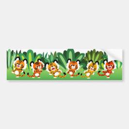 Tigers för matsmältningsbeläggning i Jungle Bumper Bildekal