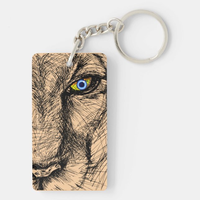 Tiger's Gaze Acrylic Keychain (Baksidan)