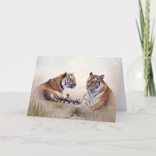 Tigers Greeting Card Kort