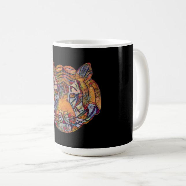Tigers Head Mousemat Kaffemugg (Framsida höger)