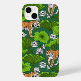 Tigers i den vita lotus dammen