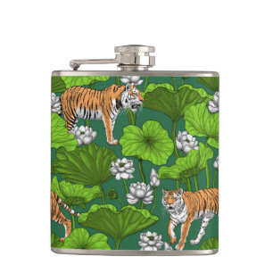 Tigers i den vita lotus dammen fickplunta