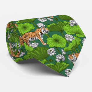 Tigers i den vita lotus dammen slips