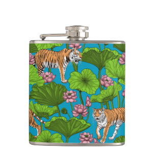 Tigers i rosa lotus Pond Fickplunta