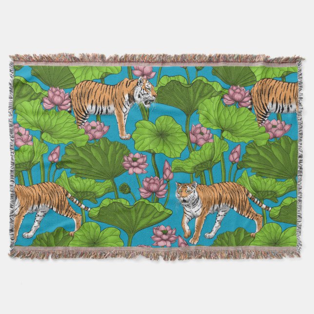Tigers i rosa lotus Pond Filt (Framsidan)