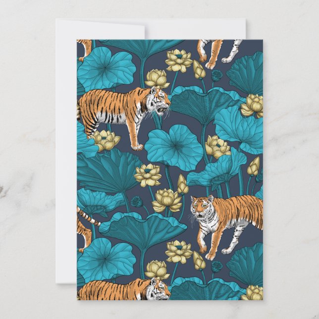 Tigers in gult lotus pond (Framsida)