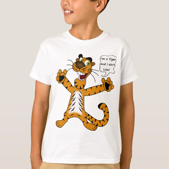 Tigers, Lejon och punk T Shirt (Framsida)