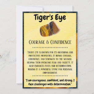 Tigers Öga Crystal Crystal Clearing Card Julkort