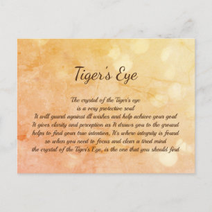 Tigers Öga Crystal Healing-design Postcard Vykort