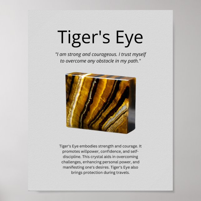 Tigers Öga Crystal Poster (Framsidan)