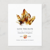 Tigers Öga Crystals Bröllop spara datum