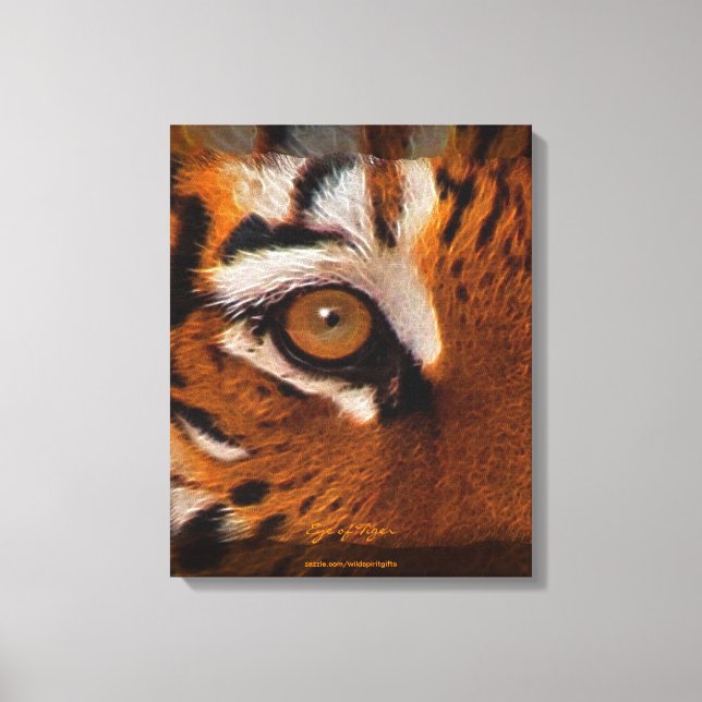 Tigers Öga Wildlife Supporter Art på Kanvastrycket Canvastryck (Framsida)