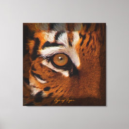 Tigers Öga Wildlife Supporter Art på Kanvastrycket Canvastryck