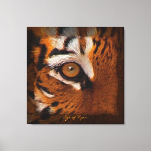 Tigers Öga Wildlife Supporter Art på Kanvastrycket Canvastryck