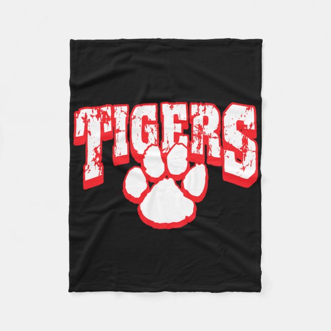 Tigers School Spirit Back To School R  Fleecefilt (Framsidan)