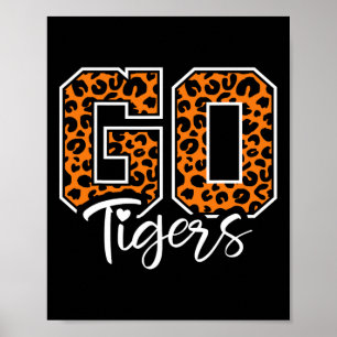 Tigers skola sport fan laganda maskot söt H Poster