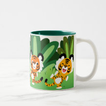 Tigers som dansar i Jungle Mugg på Tecknad