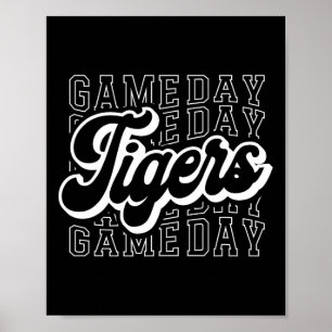 Tigers Sportmaskot - För Tigers Team Amerikansk Fo Poster
