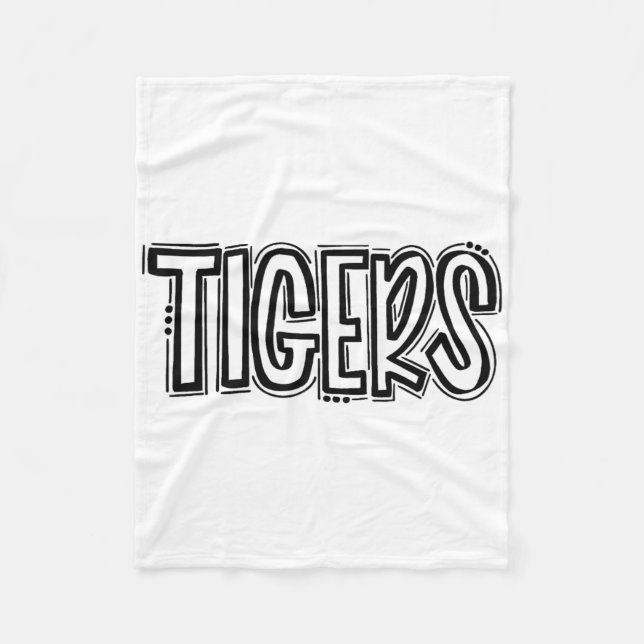 Tigers Swash Skolanda Orange Svart Fotll Spo Fleecefilt (Framsidan)