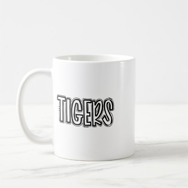 Tigers Swash Skolanda Orange Svart Fotll Spo Kaffemugg (Vänster)