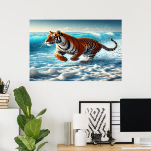 Tigers vilda havsjakt poster