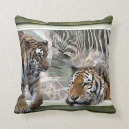 Tigers, Zebra, Giraffe, primitiv jungle Kudde