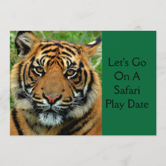 TigerSafarilek daterar födelsedagsfest inbjudan