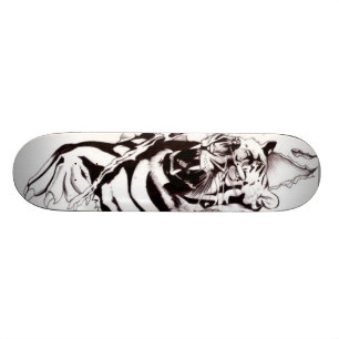 Tigerskateboarddesign Old School Skateboard Bräda 18 Cm