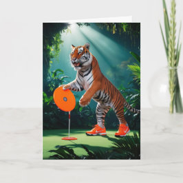 Tigerskiva Golfer Card Kort