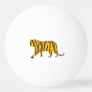 Tigersvart och orange tryck pingisboll