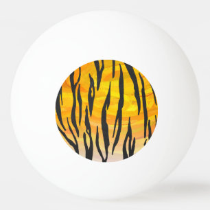 Tigersvart och orange tryck pingisboll