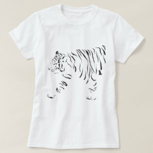Tigersvart och vitt omslag t shirt