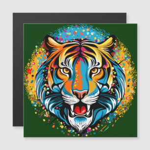 Tigert huvud regnbågsfärger paint färger