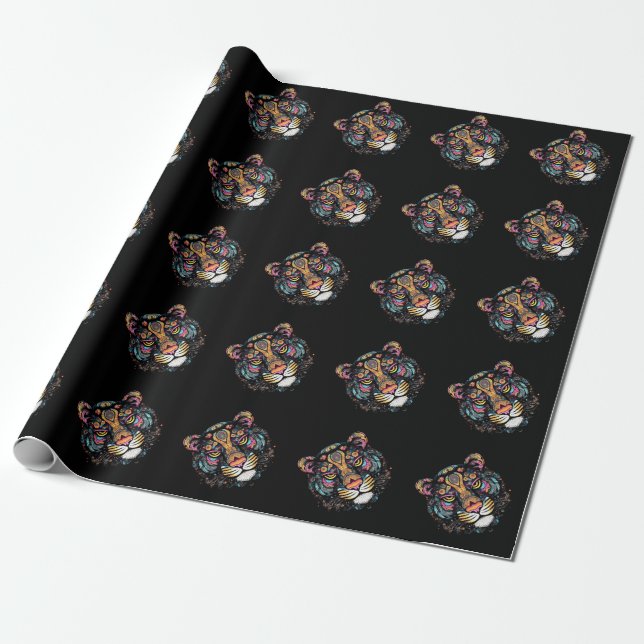 Tigert huvudet  presentpapper (Utrullad)