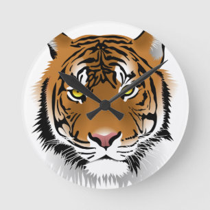 Tigertittar Rund Klocka