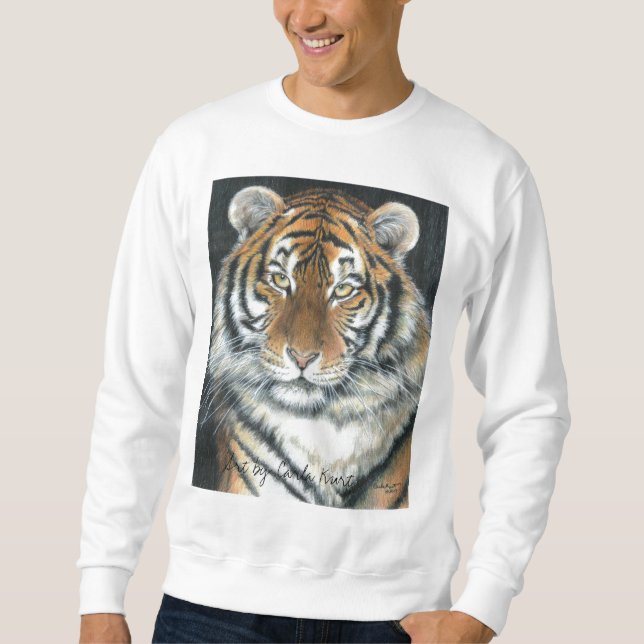 Tigertröjan, den unisex- vuxen storleksanpassar sweatshirt (Framsida)