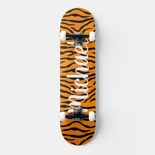 Tigertryck Mini Skateboard Bräda 18,5 Cm (Framsida)