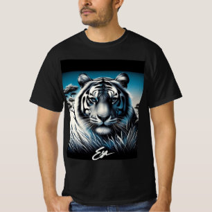 Tigertryck på en T-shirt