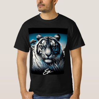 Tigertryck på en T-shirt