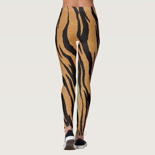 Tigertryckdamasker Leggings (Baksida)