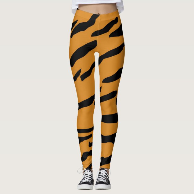 Tigertryckdamasker Leggings (Framsida)