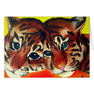 Tigerungar Hälsningskort