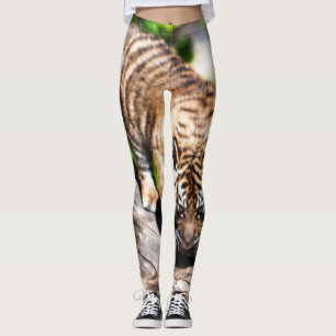 Tigerungeklättringen besegrar träddamasker leggings