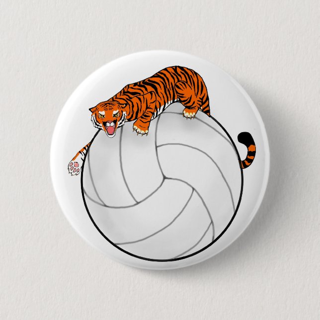 Tigervolleyboll knäppas klämmer fast knapp (Framsida)