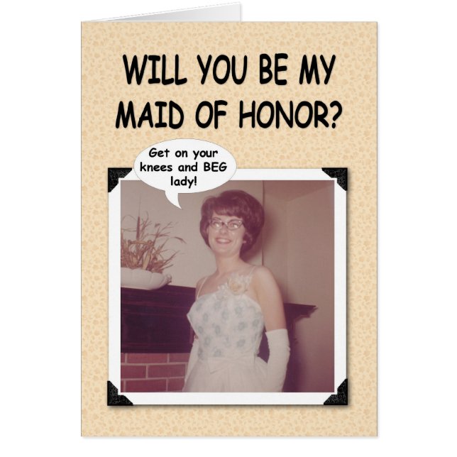 Tigga för maid of honor hälsningskort (Framsidan)