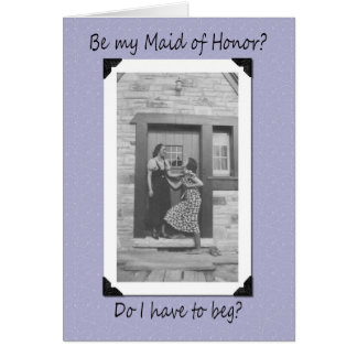 Tigga för maid of honor hälsningskort