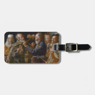 Tiggare bråk, c.1625-30 (olja på kanfas) bagagebricka