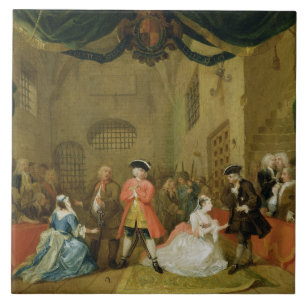 Tiggare opera, plats III, agerar XI, 1729 (den Kakelplatta